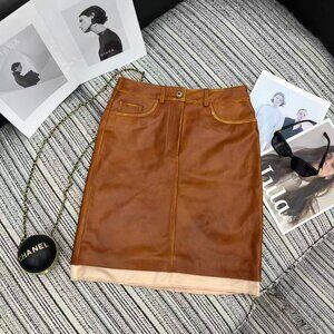 Miu Miu new lambskin midi skirt